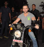 Saif rides bike for 'Agent Vinod'
