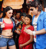 Veena distributes condom